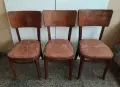Стари трапезни столове с мека тапицерия., снимка 1