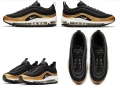 Nike Air Max 97 GS Kids Black/Metallic Gold номер 36 оригинални маратонки , снимка 3
