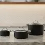 Алуминиева тенджера с мраморно покритие и капак – здравословно готвене без загаряне, снимка 4
