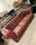 Оригиналне кожени диван Chesterfield Честърфийлд естествена телешка кожа Внос, снимка 5