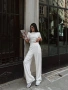 Бял комплект с камъчета Miu Miu , снимка 1