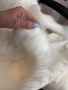 Луксозен бял еко косъм плат, снимка 3