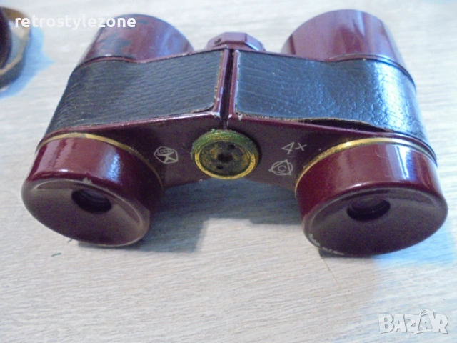 № 8543 Съветски бинокъл 4x – Олимпиада Москва 1980 г. с калъф | винтидж колекционерски, снимка 4 - Антикварни и старинни предмети - 53989562