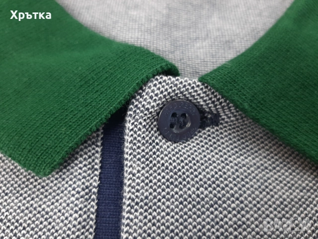 Fred Perry Color Block - Оригинална мъжка тениска с яка размер L, снимка 7 - Тениски - 54066275