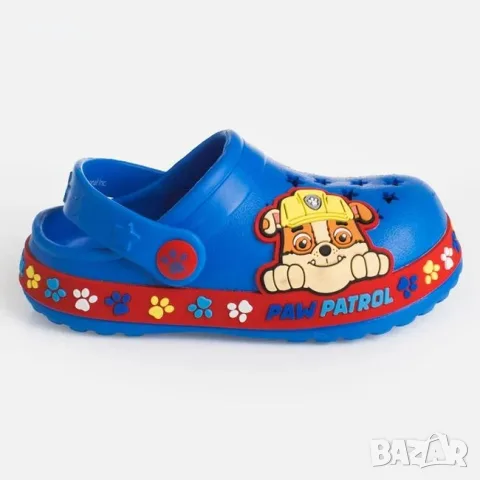 Детски джапанки сабо paw patrol светлосини за момче лято_1259067, снимка 2 - Детски сандали и чехли - 55389131