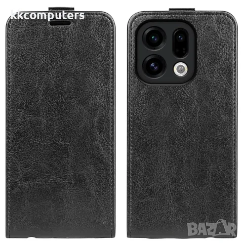 За OPPO Find X9 R64 Texture Вертикален Кожен Калъф със Слот за Карта и Скрийн Протектор – 4 цвята