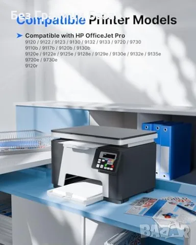 Нови Съвместими касети HP 937XL 937e с чип CMYK за OfficeJet Pro, 4 броя мастила за принтер, снимка 2 - Други стоки за дома - 55421498