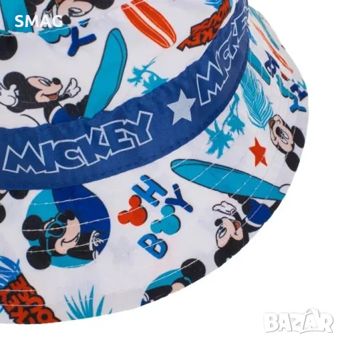 Бебешка шапка тип bucket за момче с мотив mickey синьо бяло_1248921, снимка 2 - Други - 55358703