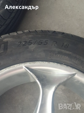 Гуми Michelin с джанти O.Z 225/55R18 - свалени от Audi A6 C7, снимка 5 - Гуми и джанти - 54342074
