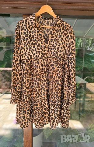 Нова дамска рокля SHEIN LUNE Leopard Print М-Л, снимка 6 - Рокли - 55320956