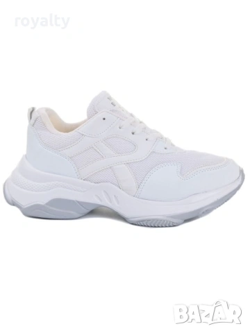 Нови Бели Дамски Маратонки На Платформа 