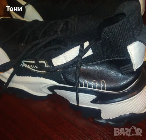 IDEAL SHOES Оригинал Нови Дамски Високи Маратонки от Естествена Кожа 39, снимка 10 - Маратонки - 55495976