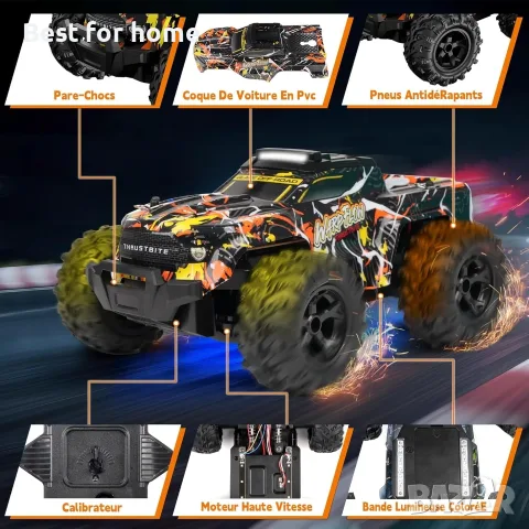 Кола с дистанционно управление - 1:18 Високоскоростна LED светлина 25 км/ч RC кола , снимка 5 - Коли, камиони, мотори, писти - 55474775