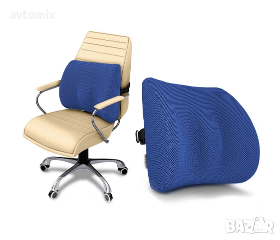 Ортопедична анатомична възглавница за лумбална опора от мемори пяна с охлаждащ гел