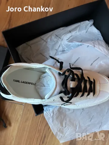Чисто нови бели мъжки обувки KARL LAGERFELD, size 44, снимка 2 - Маратонки - 55625767