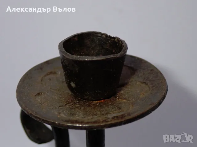 Стар Декоративен Метален Свещник Ръчноправен, снимка 13 - Други ценни предмети - 55309031