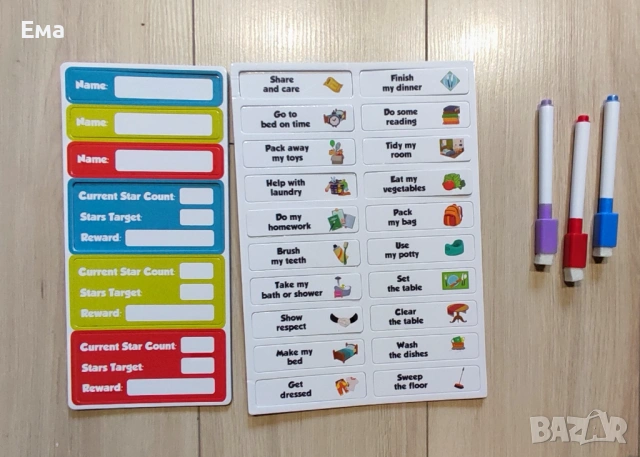 Детска магнитна дъска / магнитно табло за заслуги и навици, снимка 2 - Други - 54031270