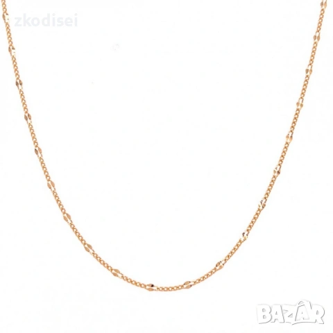 Златен синджир 1,80гр. 44,0см. 14кр. проба:585 модел:37729-5, снимка 2 - Колиета, медальони, синджири - 54134287