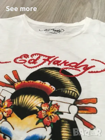 Ed Hardy Geisha tattoo дамска тениска М, снимка 5 - Тениски - 48512866