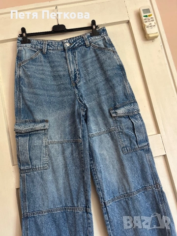 Дамски карго дънки H&M DIVIDED - размер 36, снимка 2 - Дънки - 54808244