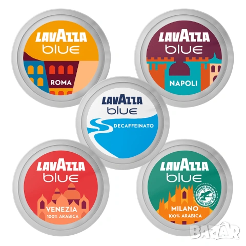 ​​Кафе капсули Lavazza Blue Tales of Italy Milano 100% Арабика Премиум италианско еспресо 100 бр., снимка 4 - Домашни напитки - 54591061