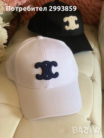шапка Селин*Celine TRIOMPHE BASEBALL CAP IN COTTON, снимка 3 - Шапки - 54879367