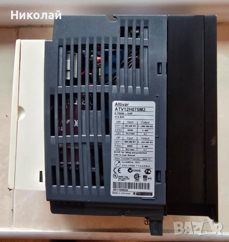 Честотен регулатор ATV12 - 0.75kW - 1hp - 200..240V - 1ph - с радиатор, снимка 4 - Друга електроника - 54749207