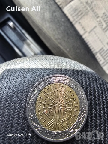 Продавам 2 евро Френска монета 1999 дървото на живота, снимка 2 - Други ценни предмети - 54958718
