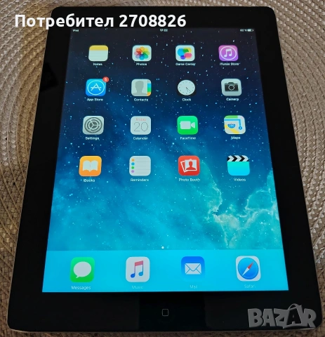 Много запазен Apple iPad Wi-Fi 3rd Gen 16GB черен + оригинално зарядно, снимка 4 - Таблети - 54084662
