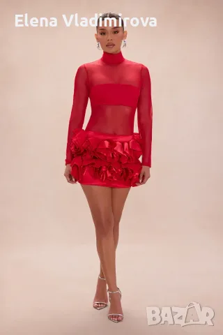 Мини рокля с 3D апликация - Бранд Fashion Nova, снимка 3 - Рокли - 55596612