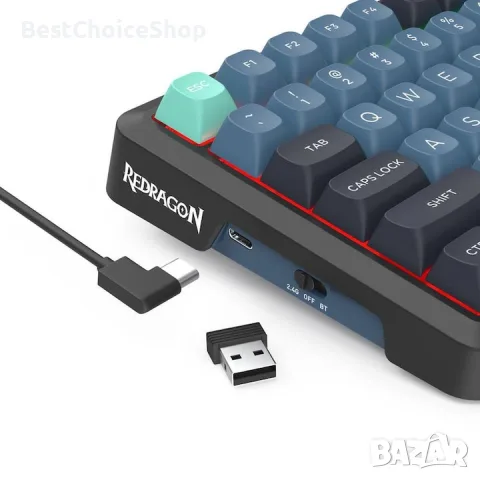 механична геймърска клавиатура Redragon Behemoth Pro K724GBG-RGB-PRO., снимка 9 - Клавиатури и мишки - 55317620