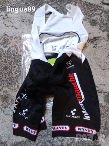 Вело клин с презрамки Verge Intermarché Plica Bib Shorts XL, снимка 2 - Спортни дрехи, екипи - 55153910