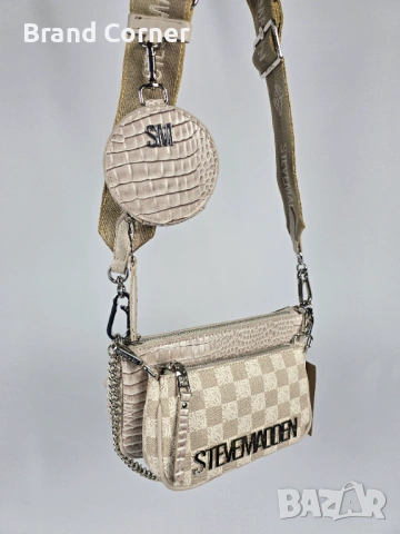 Нова дамска чанта Steve Madden Bkady Crossbody с несесер и портмоне, снимка 2 - Чанти - 54405584