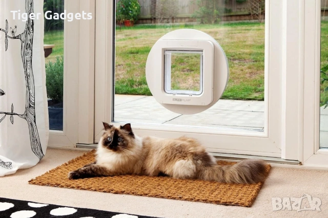 Sure Petcare SureFlap SUR101 – микрочип вратичка за котки и малки кучета с Curfew режим (бяла), снимка 3 - За кучета - 54520330