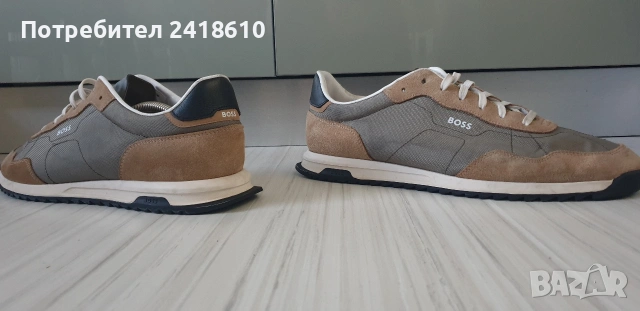 Hugo Boss Leather Sneakers Mens Size 44/28см ОРИГИНАЛ! Мъжки Кецове, снимка 9 - Кецове - 53736286