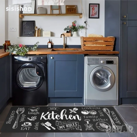 Пътеки за кухня с надписи Love в неутрални тонове 4579, снимка 4 - Други стоки за дома - 53985976