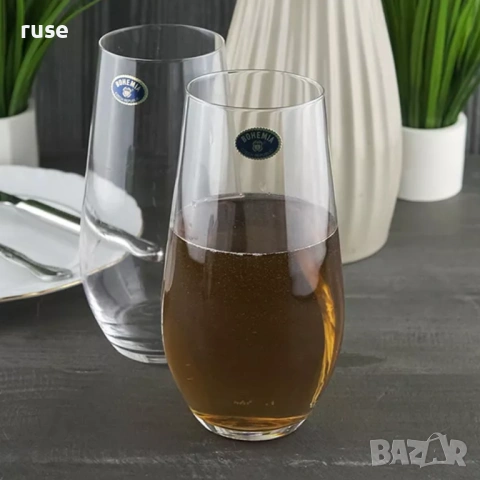 НОВИ! Чаши за вода 6 броя Bohemia Columba 580мл, снимка 5 - Чаши - 54676559