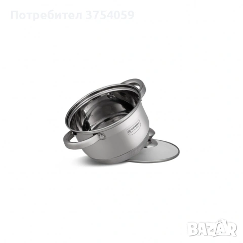 Комплект тенджери от неръждаема стомана , 10 части, Индукция, Многослойно дъно, Капаци от закалено , снимка 11 - Съдове за готвене - 55178971