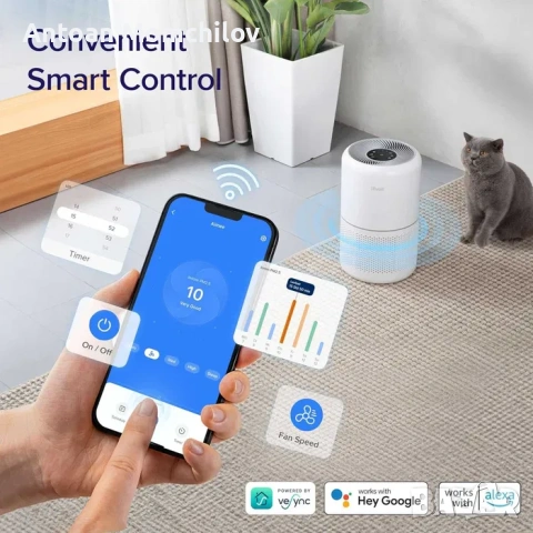 Пречиствател за въздух LEVOIT Core 300S-P WiFi, снимка 6 - Овлажнители и пречистватели за въздух - 54824193