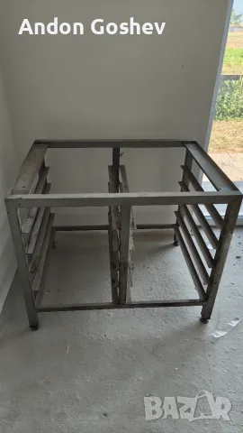 Професионална подова пещ на две нива (4 тави, 60/40). Плюс стойка за 10 тави и аспиратор. Монофазна, снимка 2 - Печки, фурни - 55533243