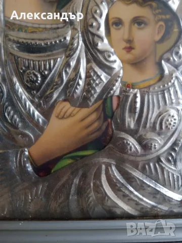 Икона на Света Богородица с Христос, снимка 9 - Антикварни и старинни предмети - 55366416