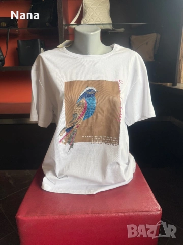 ВСИЧКО ПО 7€ ЗА БРОЙ ДАМСКИ БЛУЗИ И ТУНИКИ НАМАЛЕНИ!, снимка 3 - Тениски - 54182798