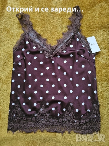Топ сатен с дантела , снимка 4 - Корсети, бюстиета, топове - 55139373