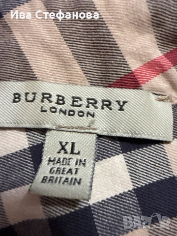 Оригинална маркова памук памучна 100% оригинала рокля риза Burberry Britain каре, снимка 13 - Рокли - 55009628