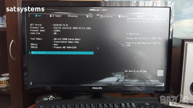 Дънна платка ASRock H310M-HDV Socket LGA1151, снимка 8 - Дънни платки - 55335353