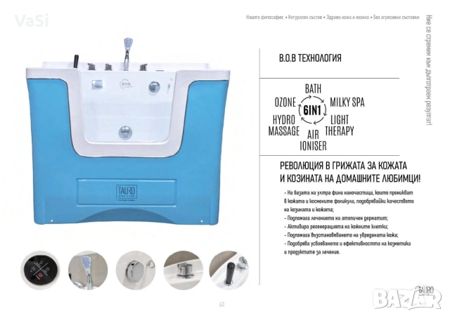 Ознонова вана с милки спа за кучета Tauro Pro Line, снимка 6 - За кучета - 54779008