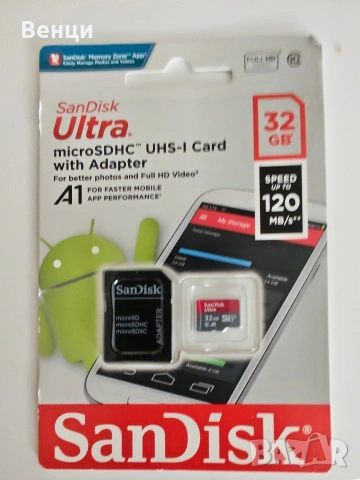 Чисто нови Sandisk,Sony microSDHC card 64GB,128GB, снимка 3 - Карти памет - 55216018