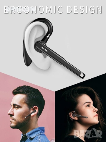 Слушалка, Bluetooth 5.1 хендсфри, с микрофон и активно шумопотискане, снимка 2 - Безжични слушалки - 54604357