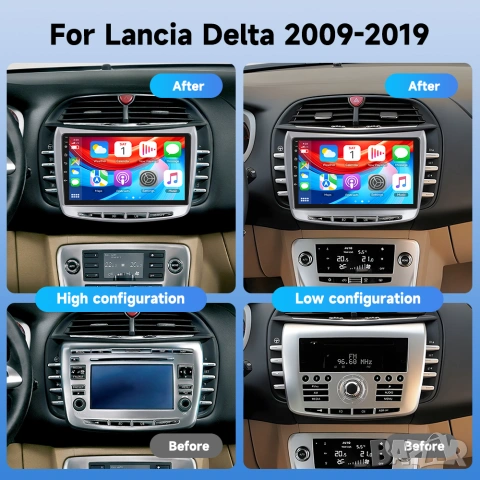 Мултимедия за Lancia Delta 2009-2019 , Android, Навигация, Waze, Carplay, Андроид, двоен дин, снимка 4 - Аксесоари и консумативи - 55113693