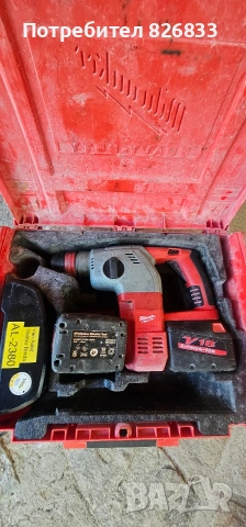 Milwaukee Акумулаторен перфоратор 2x18V отличен, снимка 5 - Перфоратори - 54427457